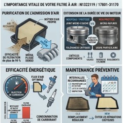 Filtre à air moteur — origine Toyota — 2/3